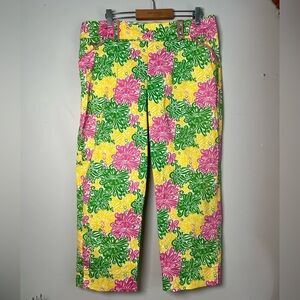 Lilly Pulitzer Crop Ankle Pants Sunny Lion AOP Women’s 8